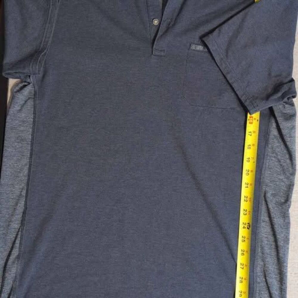 Eddie Bauer FREEDRY Polo Shirt Men's TL Dark Blue Gray Heathered (TL= Tall)L